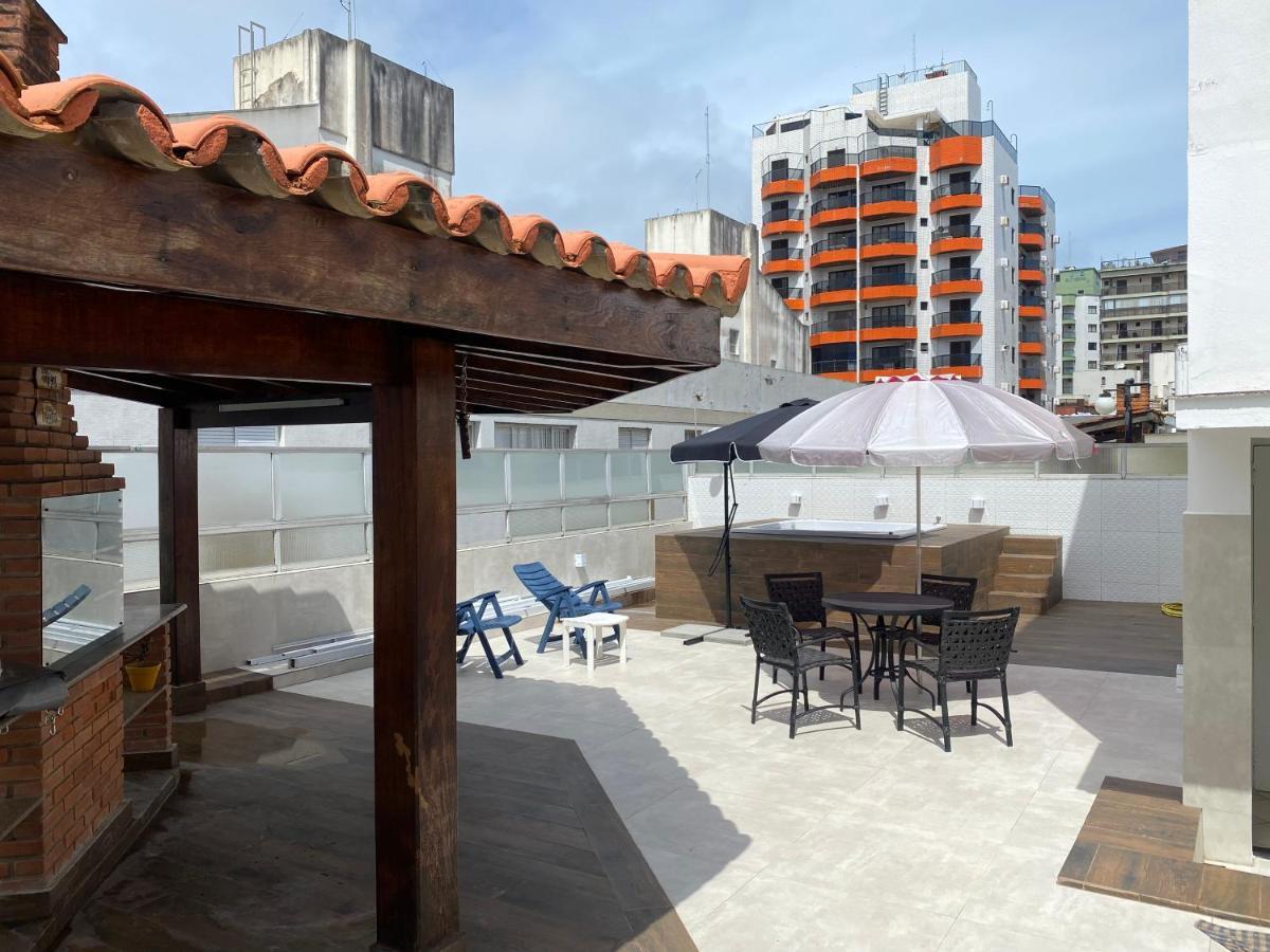 Cobertura Guaruja Apto Com Jacuzzi E Churrasqueira Exterior photo
